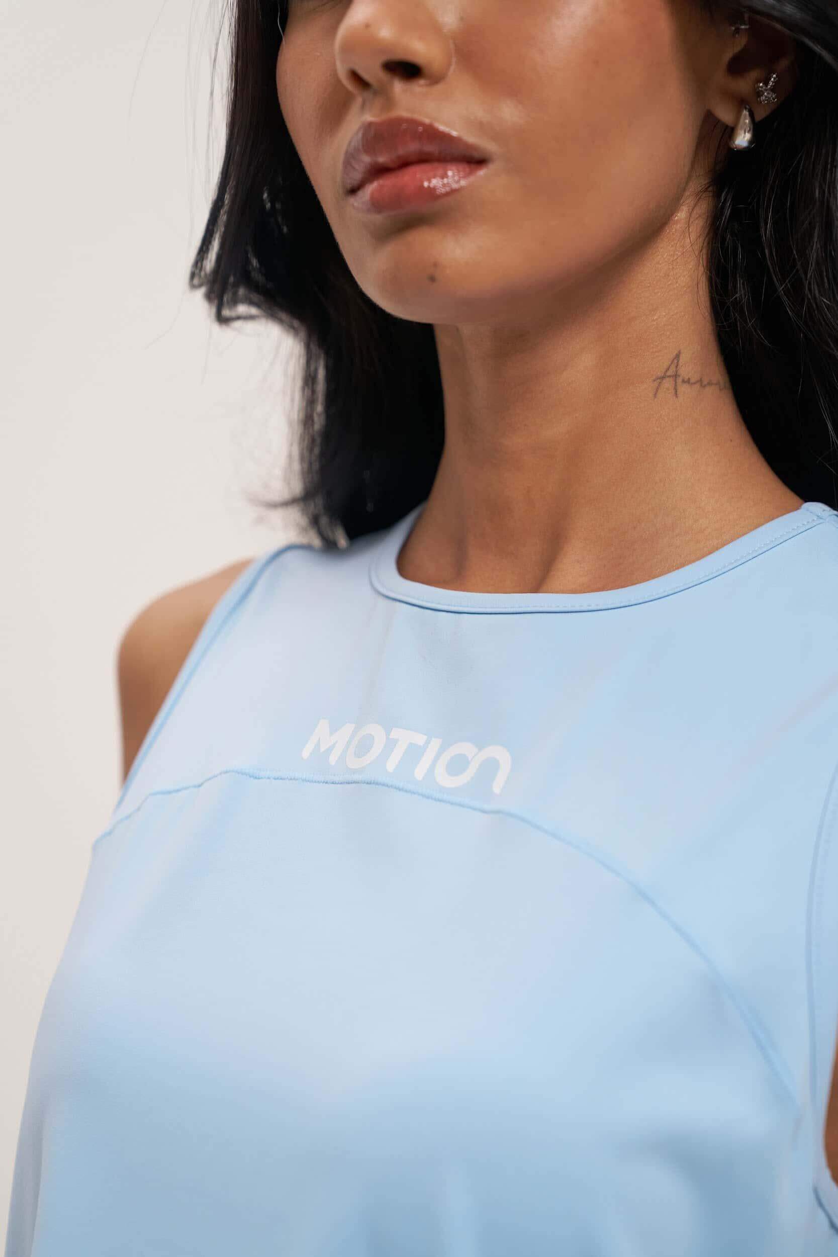 Light Blue gym tank tops for women online in UAE