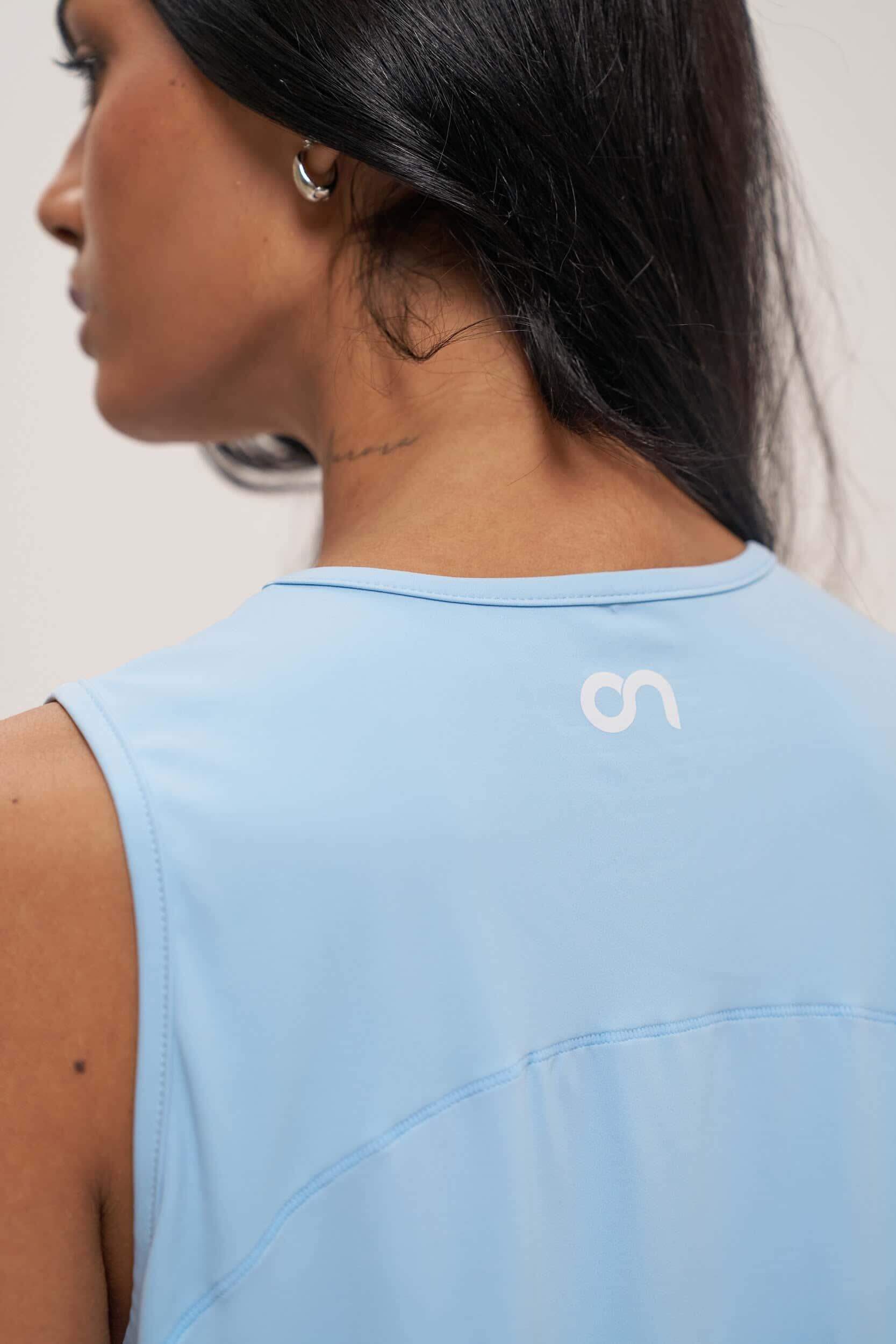 Light Blue breathable pilates tops 