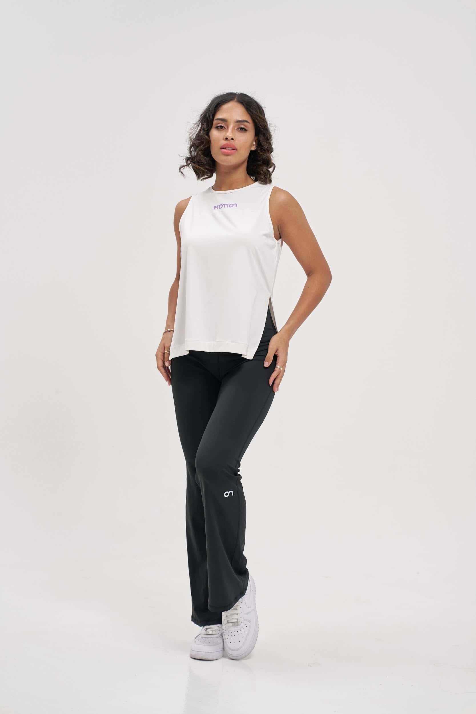 white athletic tank tops online at Motion Activewear