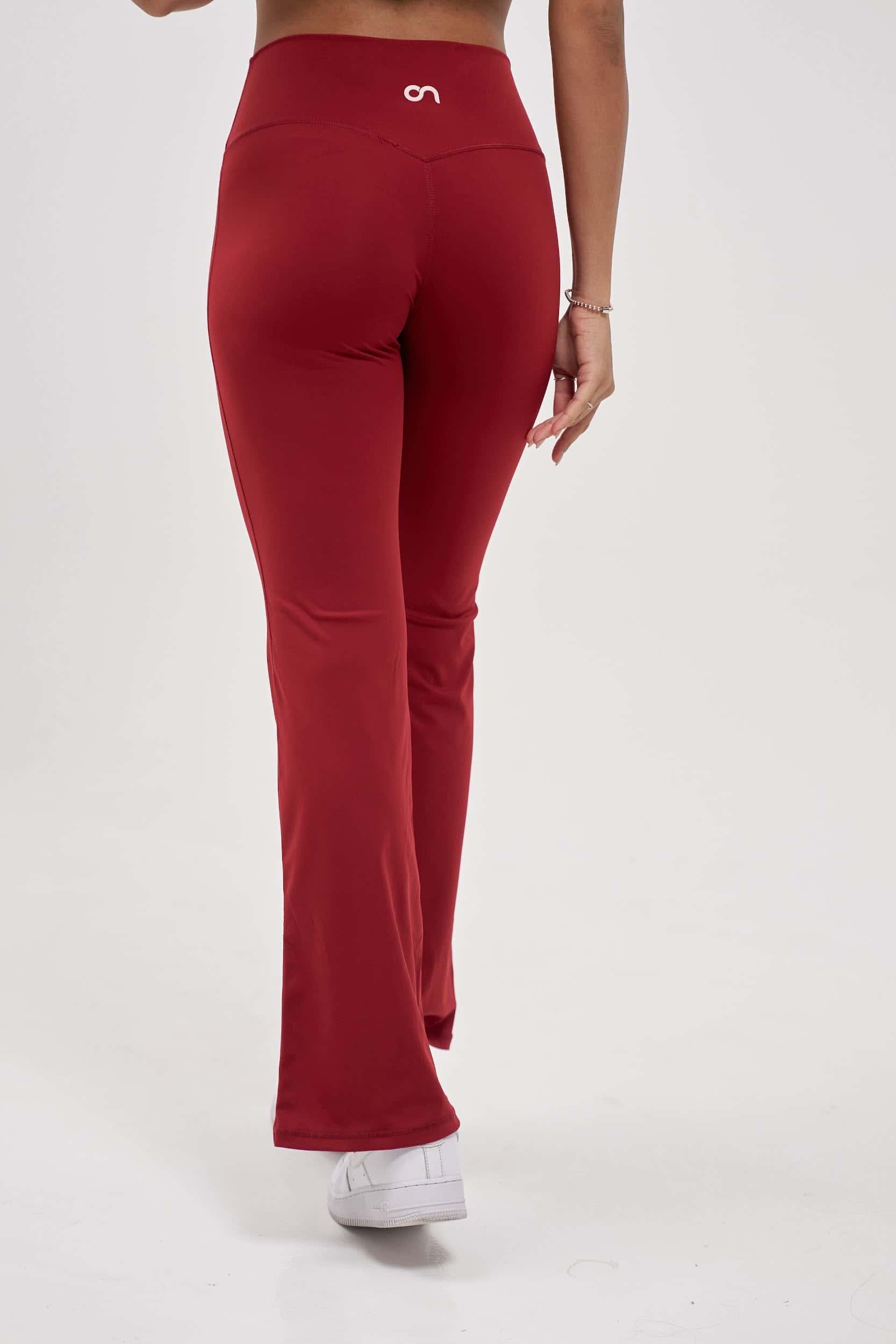 Red Flare Lounge Leggings online at Motion Activewear