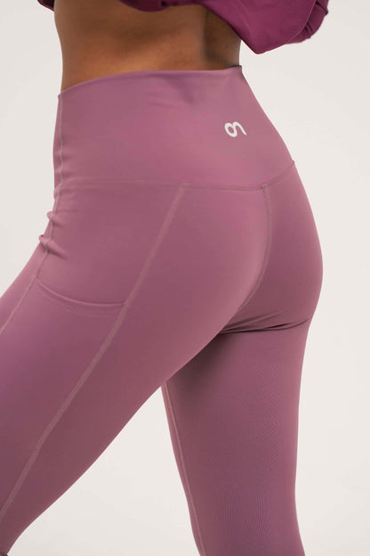 Lavender Purple high waist Yoga Leggings for flexible workout support