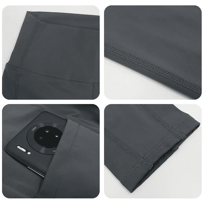 Black stretchy gym leggings with extra pocket feature at the best price online 