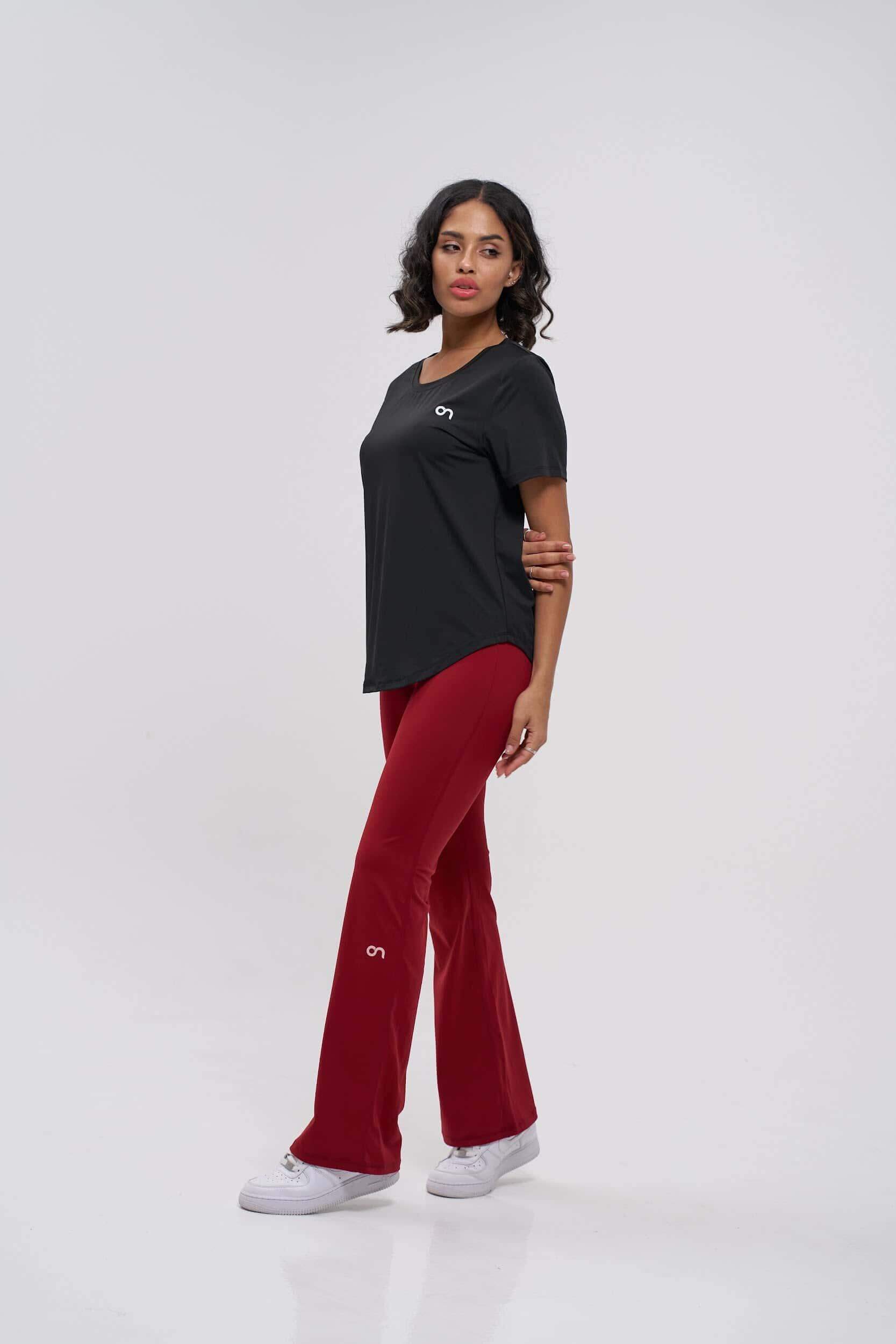 black workout t-shirts online – perfect for gym, yoga, and fitness training 