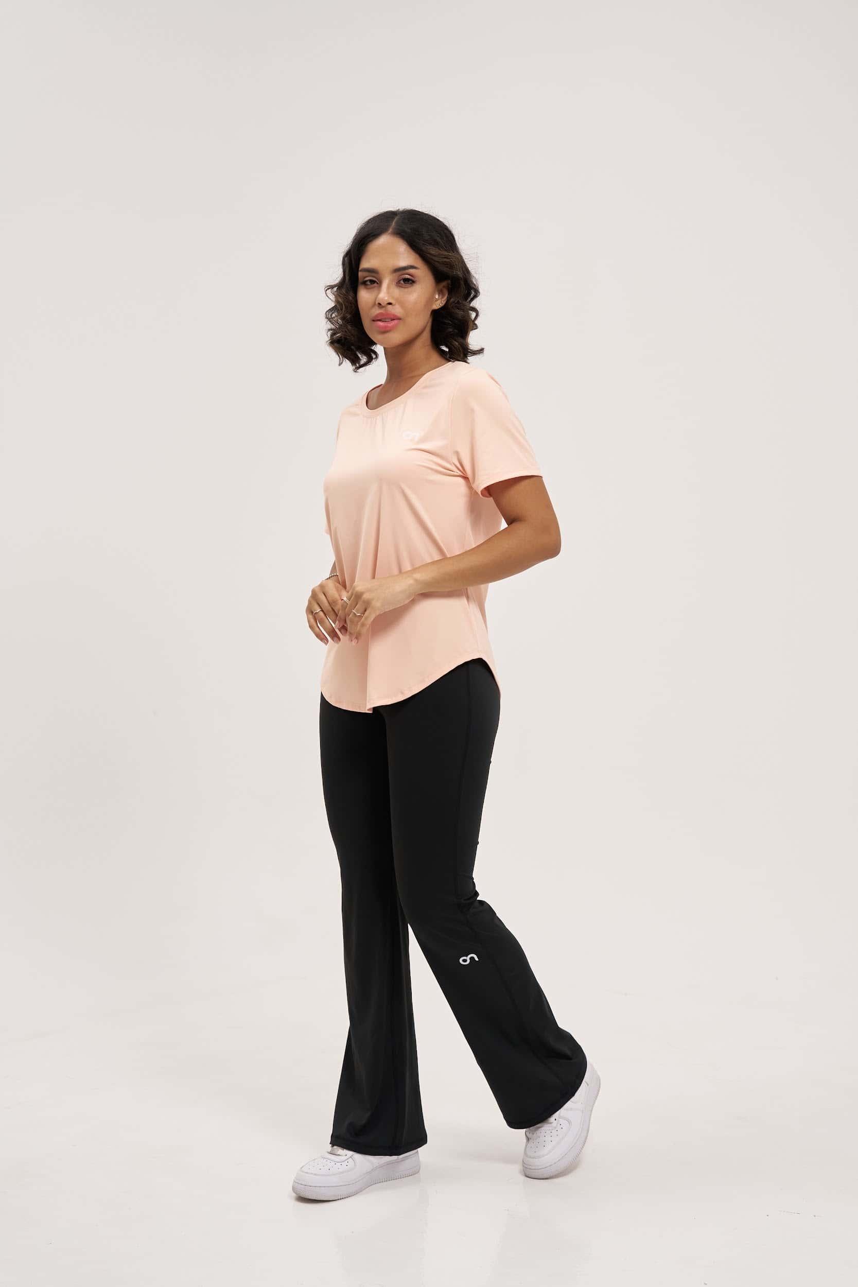 Peach Women's workout t-shirts – designed for comfort and performance