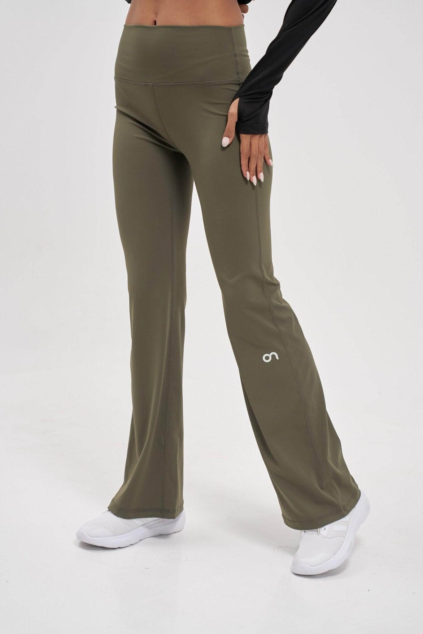 Green Bootcut Yoga Pants women’s activewear saudi