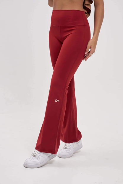Red Bootcut Stretch Leggings - women’s fitness apparel