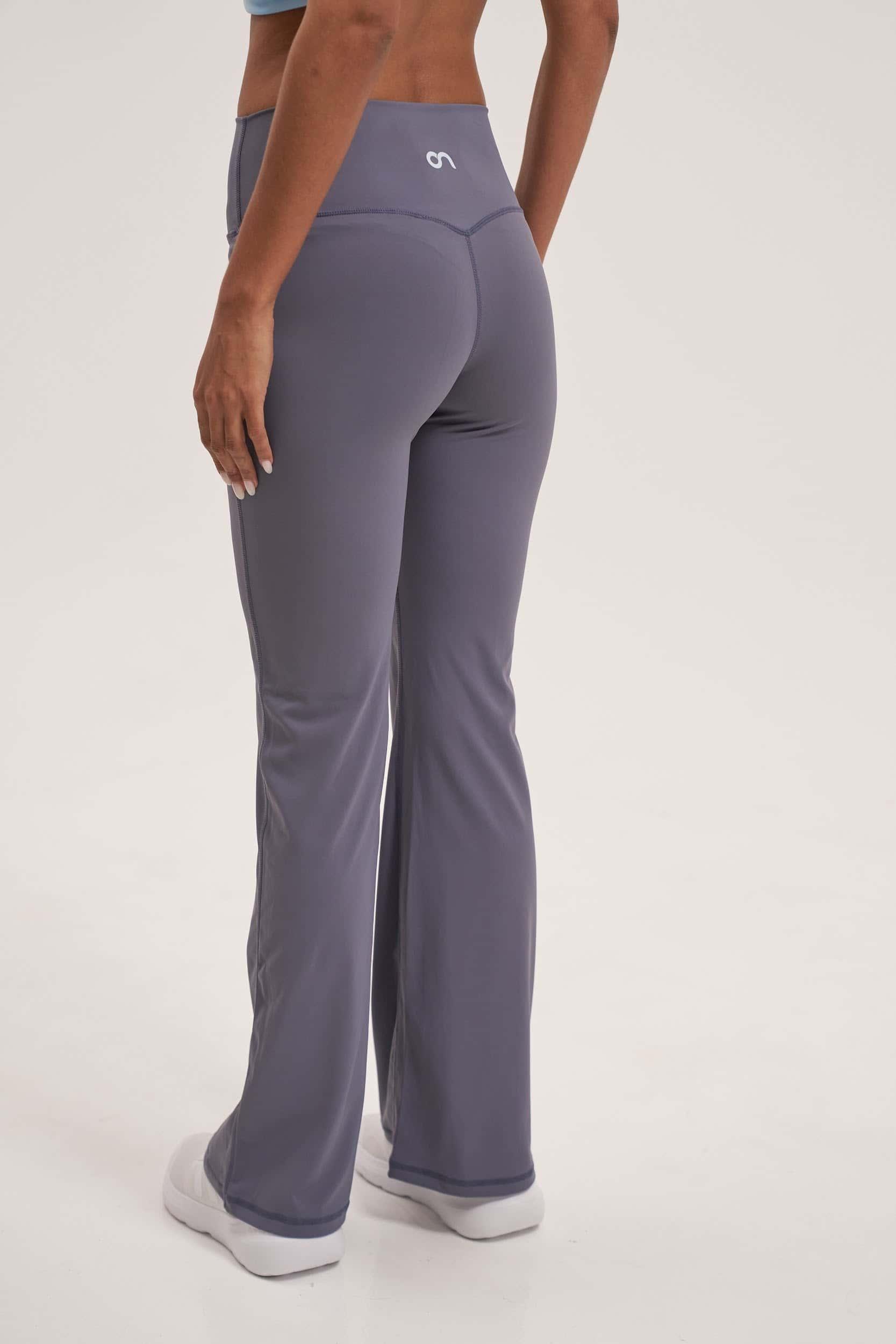 Blue-Grey Bootcut Leggings modest sportswear oman